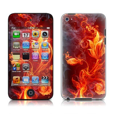  Ipod Touch on Flower Of Fire Skin Pour Ipod Touch 4g