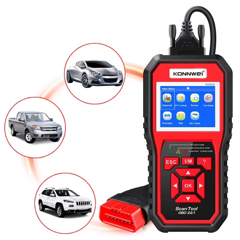 Outil De Diagnostic Pour Voiture Avec LCD Konnwei KW850 OBD2 EOBD