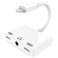 Adaptateur Lightning et 3.5mm Audio 3 en 1 - Blanc