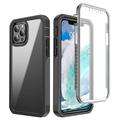 Coque iPhone 12/12 Pro - Série 360 Protection - Noire / Claire