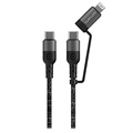 4smarts ComboCord CL USB-C / USB-C and Lightning Cable - 1.5m - Black