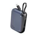 4smarts Pocket 10000mAh Power Bank avec câble USB-C - 30W - Bleu acier