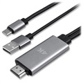 Câble Adaptateur USB-C / HDMI 4K UHD 4smarts - 1.8m - Noir