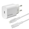 4smarts Chargeur mural VoltPlug PD 20W avec câble Lightning - Blanc