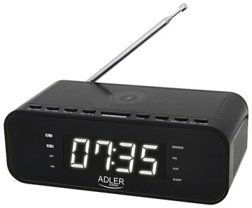 Adler AD 1192B Réveil avec chargeur sans fil