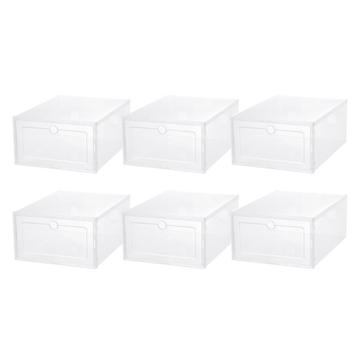 6 Pcs. Boîtes à chaussures en plastique / Boîtes à baskets - Transparente