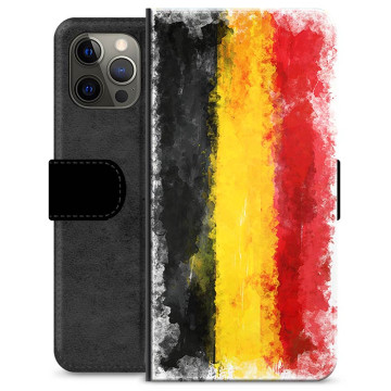 Étui Portefeuille Premium pour iPhone 12 Pro Max - Drapeau Allemand