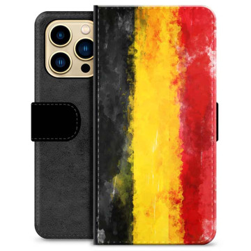 Étui Portefeuille Premium pour iPhone 13 Pro Max - Drapeau Allemand