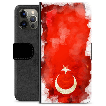 Étui Portefeuille Premium pour iPhone 12 Pro Max - Drapeau Turc