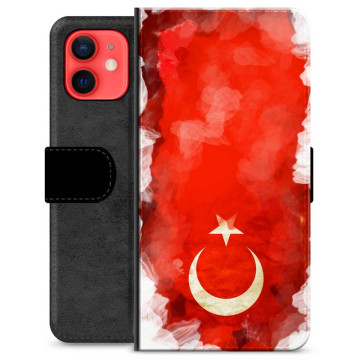 Étui Portefeuille Premium pour iPhone 12 mini - Drapeau Turc