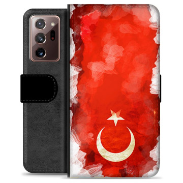 Étui à rabat ultra-Premium pour Samsung Galaxy Note20 - Drapeau Turc