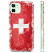 Coque iPhone 12 en TPU - Drapeau Suisse