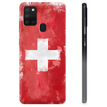 Coque Samsung Galaxy A21s en TPU - Drapeau Suisse