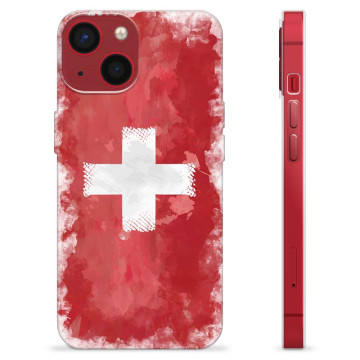 Coque iPhone 13 Mini en TPU - Drapeau Suisse