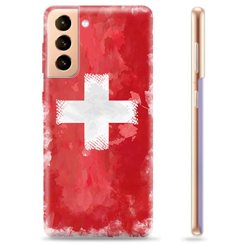 Coque Samsung Galaxy S21+ 5G en TPU - Drapeau Suisse