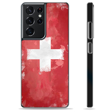 Coque de Protection pour Samsung Galaxy S21 Ultra 5G - Drapeau Suisse