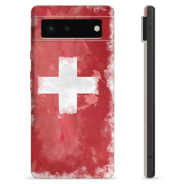 Coque Google Pixel 6 en TPU - Drapeau Suisse