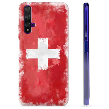 Coque Huawei Nova 5T en TPU - Drapeau Suisse