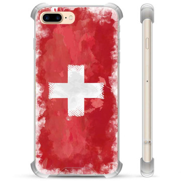 Coque Hybride iPhone 7 Plus / iPhone 8 Plus - Drapeau Suisse