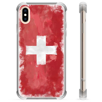 Coque Hybride iPhone X / iPhone XS - Drapeau Suisse