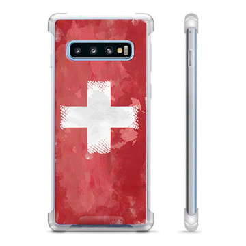 Coque Hybride Samsung Galaxy S10+ - Drapeau Suisse