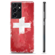 Coque Samsung Galaxy S21 Ultra 5G en TPU - Drapeau Suisse