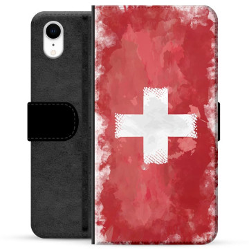 Étui Portefeuille Premium pour iPhone XR - Drapeau Suisse