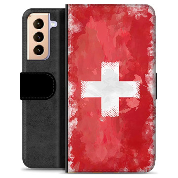 Étui Portefeuille Premium Samsung Galaxy S21+ 5G - Drapeau Suisse