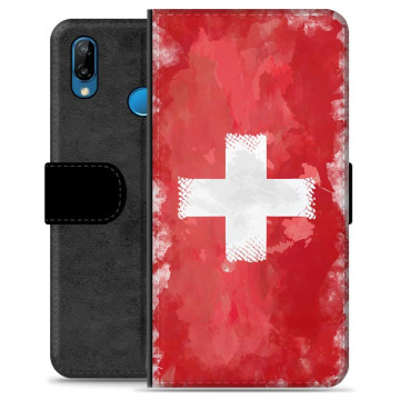 Étui Portefeuille Premium Huawei P20 Lite - Drapeau Suisse