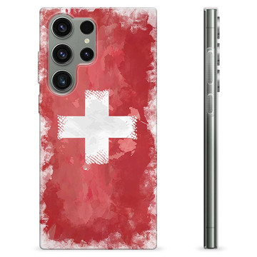 Coque Samsung Galaxy S23 Ultra 5G en TPU - Drapeau Suisse