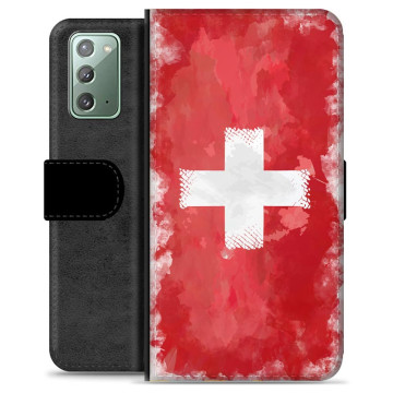 Étui Portefeuille Premium Samsung Galaxy Note20 - Drapeau Suisse