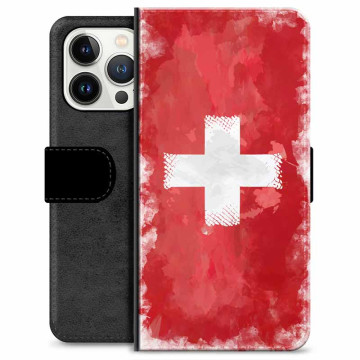 Étui Portefeuille Premium pour iPhone 13 Pro - Drapeau Suisse