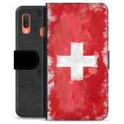 Étui Portefeuille Premium Samsung Galaxy A20e - Drapeau Suisse