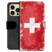 Étui Portefeuille Premium pour iPhone 13 Pro Max - Drapeau Suisse