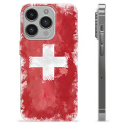 Coque iPhone 14 Pro en TPU - Drapeau Suisse