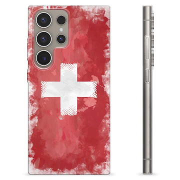 Coque Samsung Galaxy S24 Ultra en TPU - Drapeau Suisse