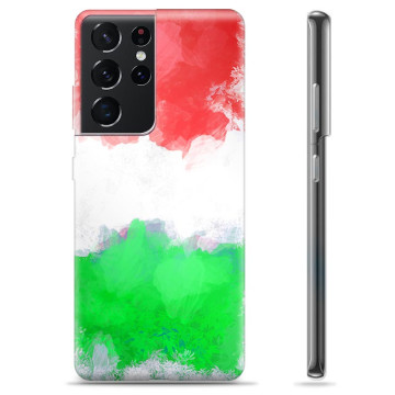 Coque Samsung Galaxy S21 Ultra 5G en TPU - Drapeau Italien