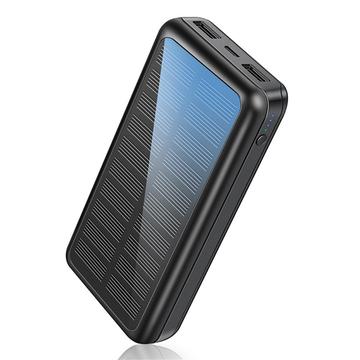 828P Solar Power Bank 30000mAh / Chargeur portable ultime pour les urgences en extérieur - Noir