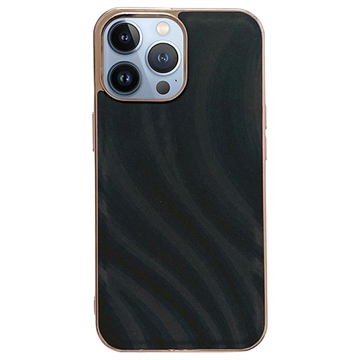 Coque iPhone 14 en TPU Revêtue Série Abstract - Noire