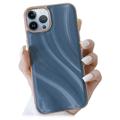 Coque iPhone 14 Pro Max en TPU Revêtue Série Abstract - Bleue