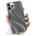 Coque iPhone 14 Pro Max en TPU Revêtue Série Abstract - Grise