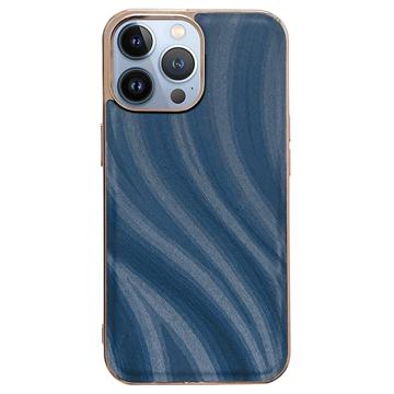 Coque iPhone 14 en TPU Revêtue Série Abstract - Noire