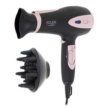 Adler AD 2248 Sèche-cheveux ionique avec diffuseur - 2200W - Noir