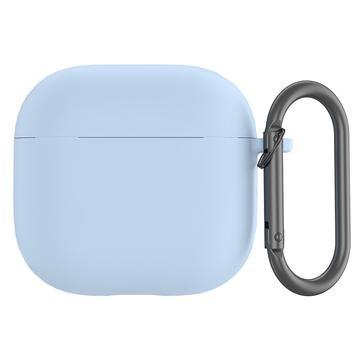 Étui AirPods 4 en Silicone avec Mousqueton - Bleu