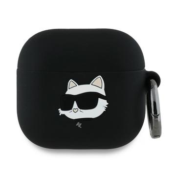 Étui en silicone AirPods 4 Karl Lagerfeld Choupette Head 3D