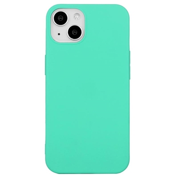 Coque iPhone 15 en TPU Mate Anti-Empreintes - Cyan