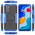 Coque Hybride Xiaomi Redmi Note 11/11S Antidérapante avec Béquille - Bleue / Noire