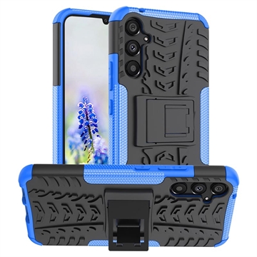 Coque Hybride Samsung Galaxy A34 5G Antidérapante avec Béquille - Bleue