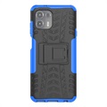 Coque Hybride Motorola Edge 20 Lite Antidérapante avec Béquille - Bleue / Noire