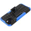 Coque Hybride iPhone 14 Antidérapante avec Béquille - Noir / Bleu